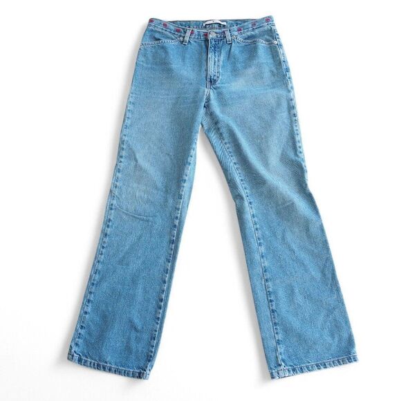 Tommy Hilfiger Vintage Y2K Light Wash Relaxed Fit Jeans Women's 6 x 31 - Picture 1 of 12